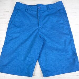 Under Armour Boy’s Blue Geometric Athletic Shorts Size 18 (Loose Fit)